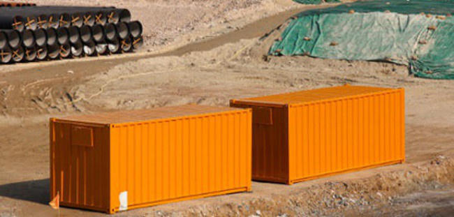 conex containers in Portage La Prairie, Manitoba